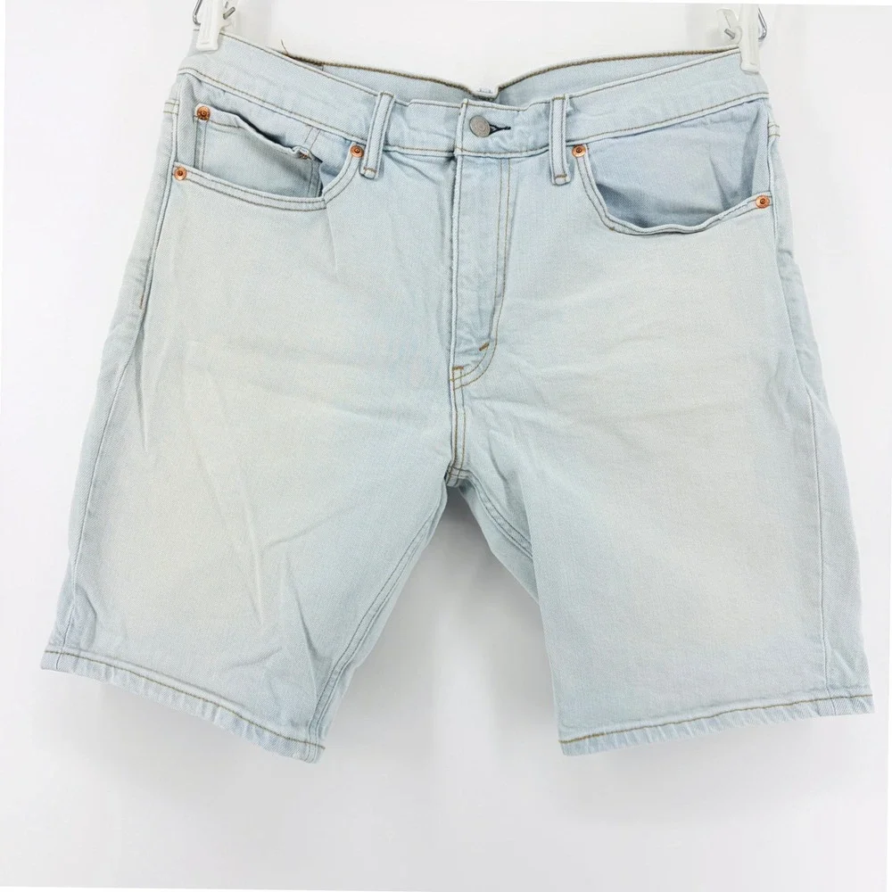 Levis 511 Slim Fit Denim Shorts Mens 36 Light Wash Jorts 10